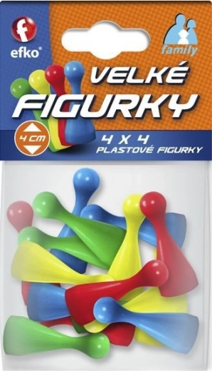 Efko Family large colored board game pawns 16 pcs