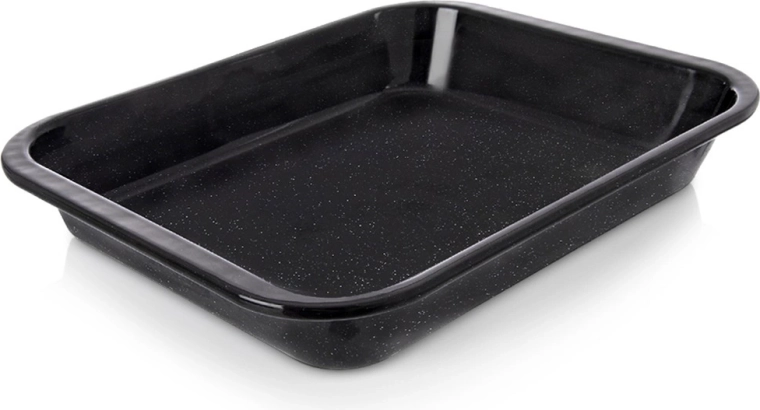 Plaque de cuisson profonde émaillée 31 × 25 × 4,5 cm