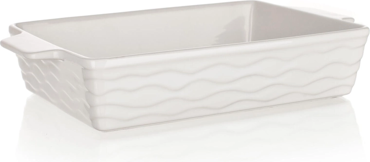 Rechteckige Keramik-Auflaufform 33 × 21 cm CULINARIA, weiß