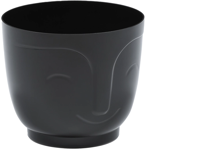 Decoratieve bloempot hoes Atena 16,5 cm zwart