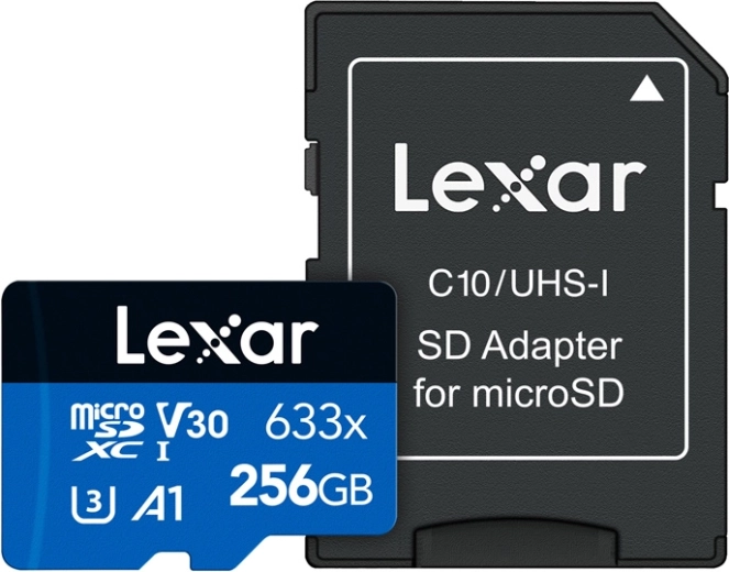 Lexar High-Performance 633x microSDXC 256 GB with SD adapter