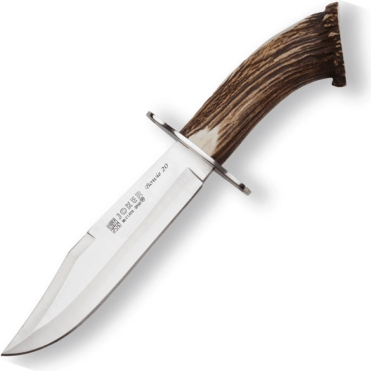 Joker crown bowie jachtmes met handgreep van hertengewei 20 cm - 1 stuk