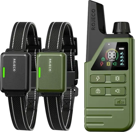 Rojeco DOG800 Training Collar with 2 Collars