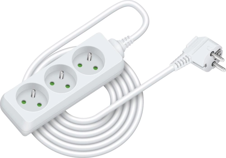 Retlux Extension Cord 5 m with 3 Sockets