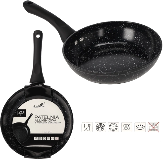 Aluminium-Pfanne 20 cm mit keramischer Beschichtung für Induktion