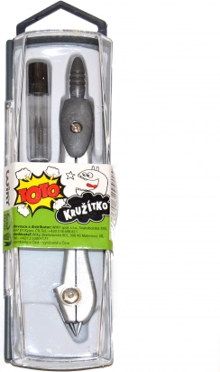 School metal compass with set of replacement leads