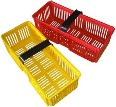 Kunststof fruitmand 38 × 16 × 15 cm, mix van kleuren