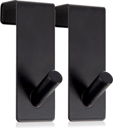 Crochets de porte en métal RADKA, noir, 2 pcs