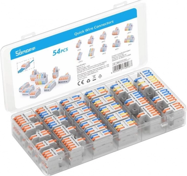 Set of Sonoff quick connectors for wires (54 pcs)