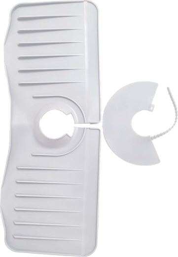 Tapis en silicone pour robinet, blanc 36 × 14,5 cm