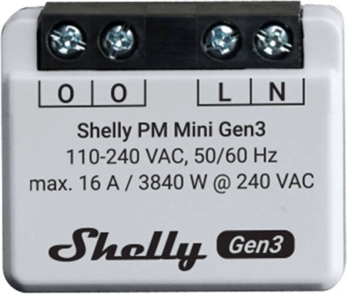 Energiebeheerunit Shelly PM Mini Gen3 WiFi/Bluetooth