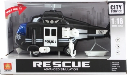 Hélicoptère de police à piles avec lumière et son