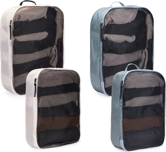 Thule Set Reisekoffer-Organizer (2 groß + 2 mittel) weiß/Pond Gray