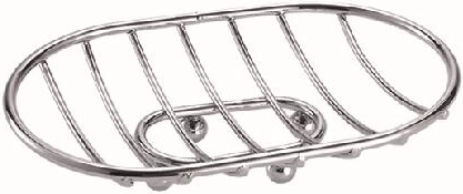Oval soap dish 14 × 9.2 cm chrome
