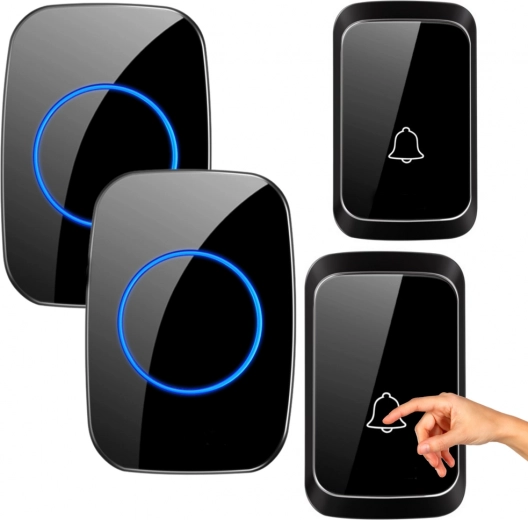 Wireless Waterproof Doorbell with 2 Receivers, 25 Melodies