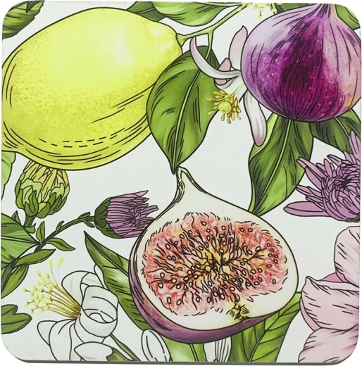 Untersetzer-Set Lemon 10 × 10 cm, 4 Stk. in Geschenkbox