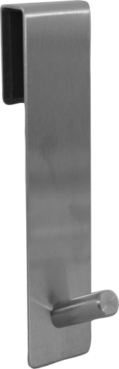 Patère de porte en acier inoxydable argentée