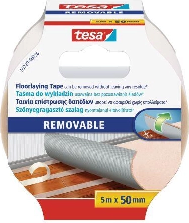 Tapijttape 50 mm × 5 m met textielversterking Tesa