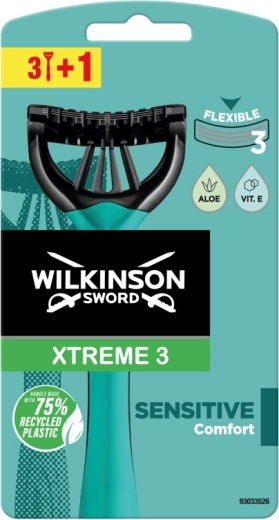 Wilkinson Xtreme 3 Sensitive Einwegrasierer für empfindliche Haut (3+1 Stk.)