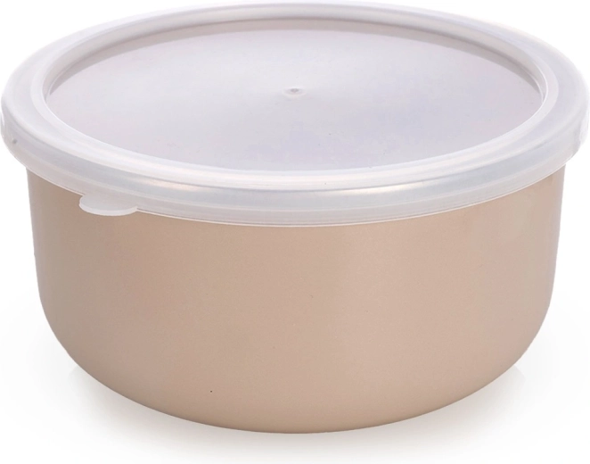 Bol émaillé avec couvercle beige 16,5 cm, 1,3 l
