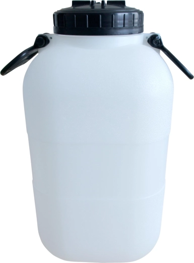 Kunststof vat 15 l met schroefdeksel en twee handgrepen