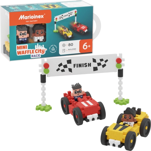 Waffle Mini Blokken – race set 80 onderdelen