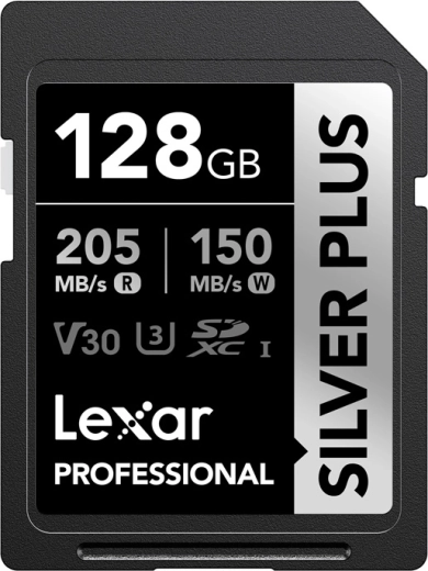 Lexar Professional Silver Plus SDXC Memory Card 128 GB