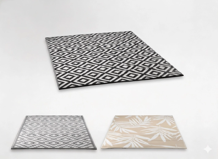 Buitenkleed voor terras 180 × 240 cm – mix van patronen