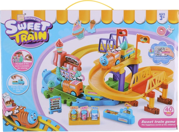 Kleurrige batterijtreinset