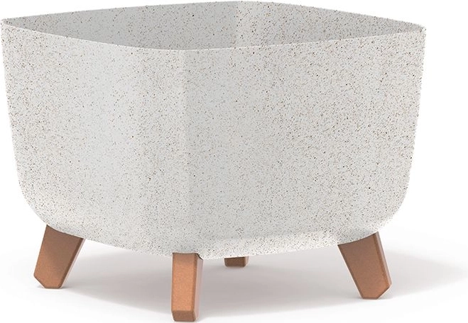 Pot Gracia Square Eco Wood 29 × 29 × 22 cm – blanc