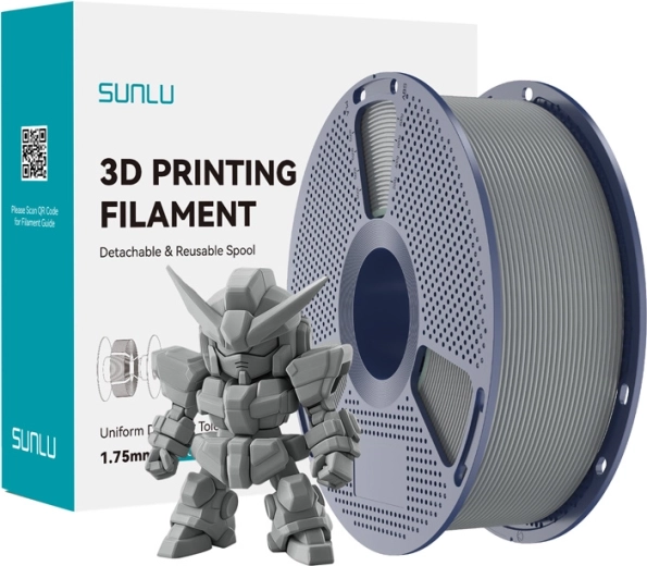 Sunlu PLA+ 2.0 filament grijs 1,75 mm