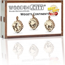 Puzzle 3D en bois - Continents