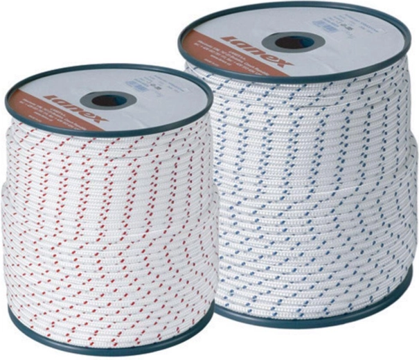 Corde de démarrage en polyamide 5 mm blanc‑bleu, 100 m