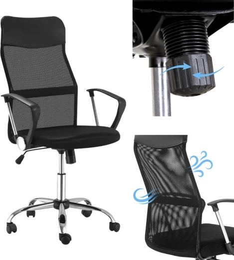 Ergonomischer Bürostuhl ErgoLux Pro Mesh mit atmungsaktivem Netzgewebe