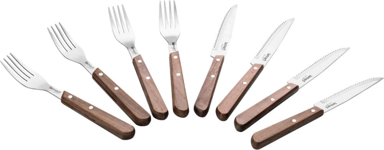 Lamart Steakbesteck Walnut, 8-teilig