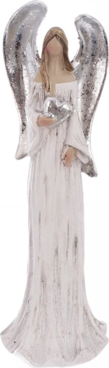 White ceramic angel – interior decoration 18 cm