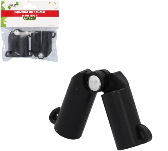 Set of 2 V-shaped connectors for 16 mm poles