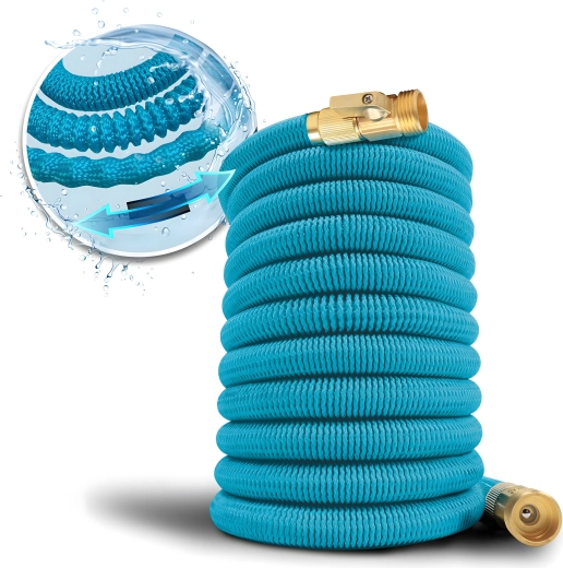 Expandable elastic garden hose 5–15 m with Premium spray gun