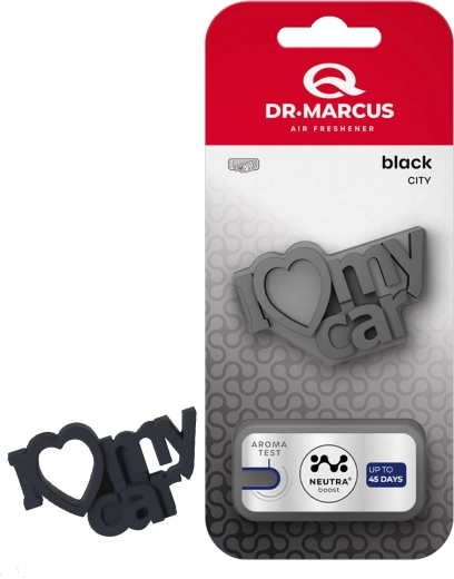Dr. Marcus City I Love My Car Black luchtverfrisser voor in de auto
