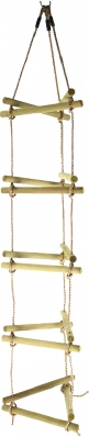Rope ladder wooden triangular rungs 1.9 m
