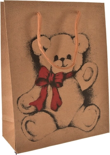 Sac cadeau en papier avec motif ours 15 × 6 × 20 cm