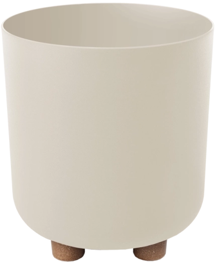 Cache-pot Sofia 19 cm en plastique recyclé, beige
