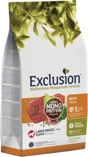 Exclusion Puppy Large Breed Beef kibble for large-breed puppies 12 kg