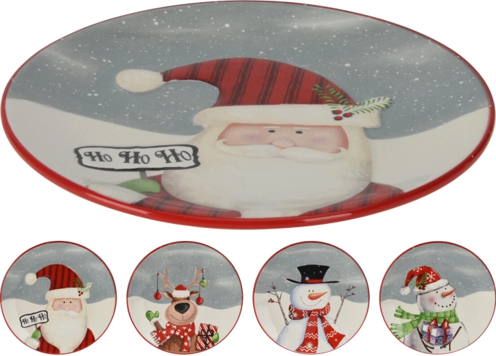 Christmas ceramic plate 24 cm – mixed designs
