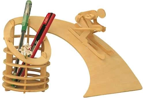 Woodcraft wooden 3D puzzle – Pencil Holder Downhill
