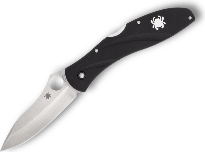 Spyderco Centofante 3 opvouwbaar zakmes 7,9 cm, satin, zwart FRN