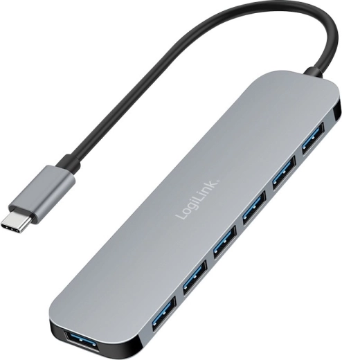 LogiLink 7‑port USB‑C hub USB 3.2 with USB‑A, 5 Gb/s and 20 W power