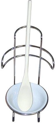 Support pour spatules avec spatule, chrome, 13 × 15 × 27 cm