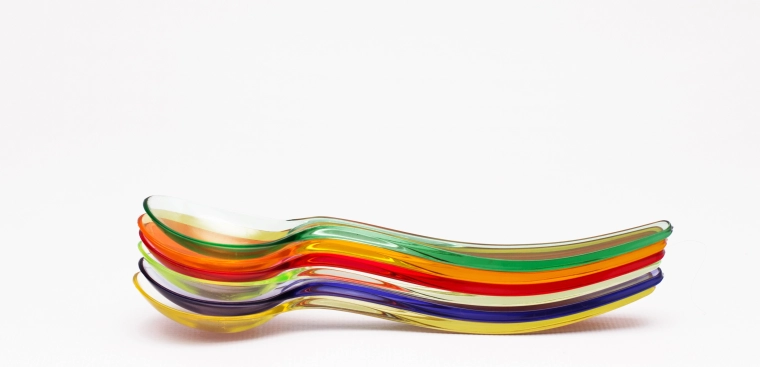 Longues cuillères pour café latte, desserts - lot de 6 pièces.