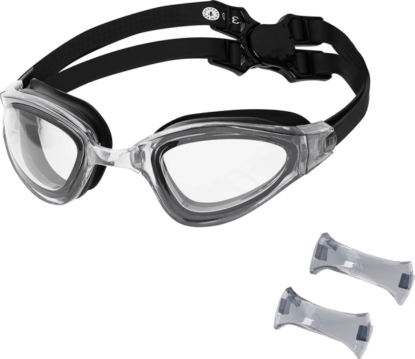 Zwembril NILS Aqua met antifog en UV-bescherming, zwart